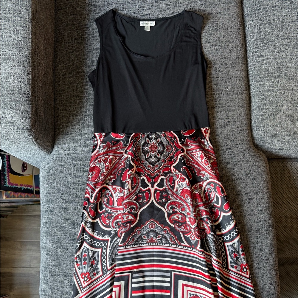 Coldwater Creek Black and Red Maxi Dress